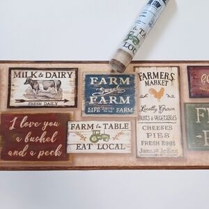 Wallpaper Border Farm to Table Country Market Signs